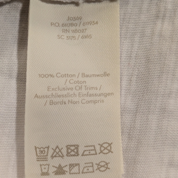 BODEN Rosanna Dress Tunic Coverup Embroidery Eyelet Scallop Blue White | Sz 16 - Picture 9 of 10